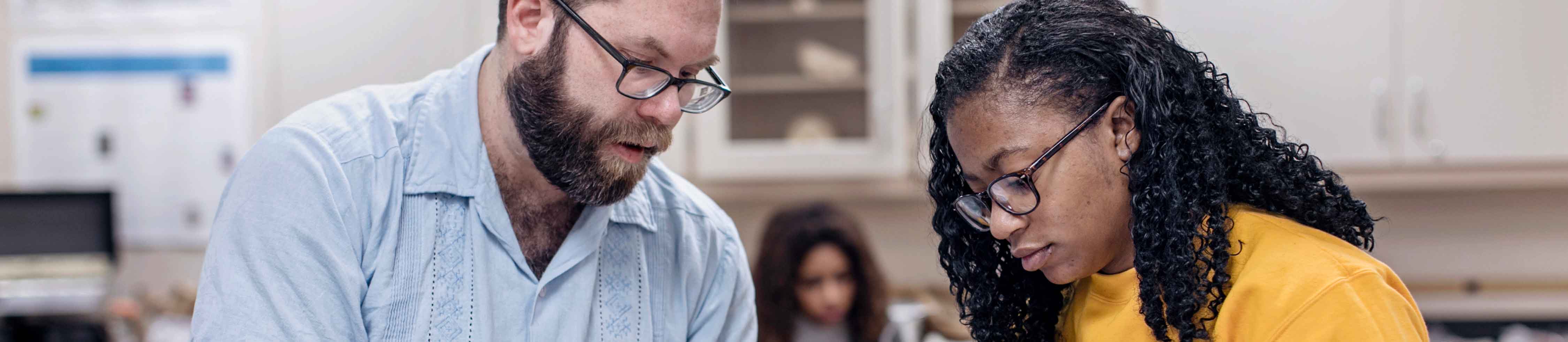 student and a faculty member