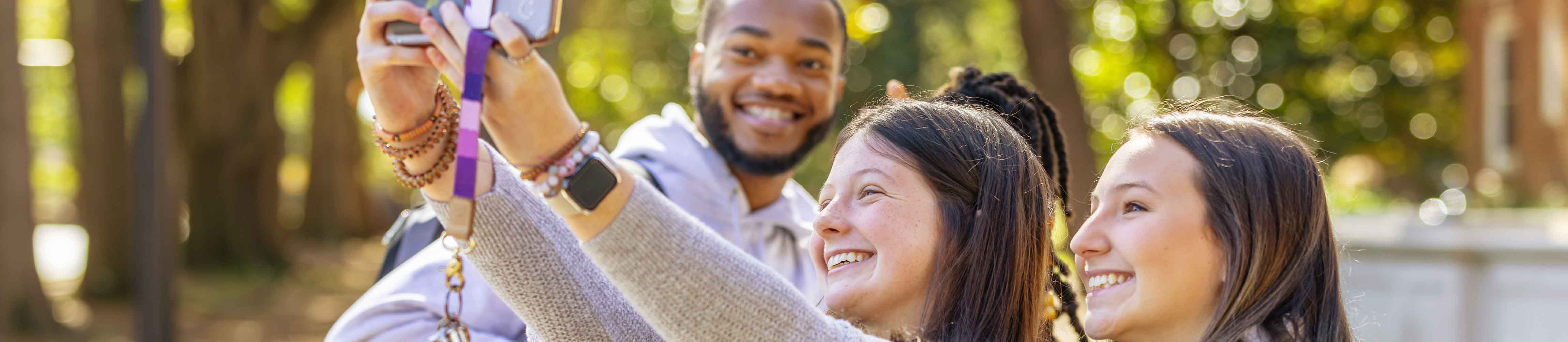 students taking a selfie