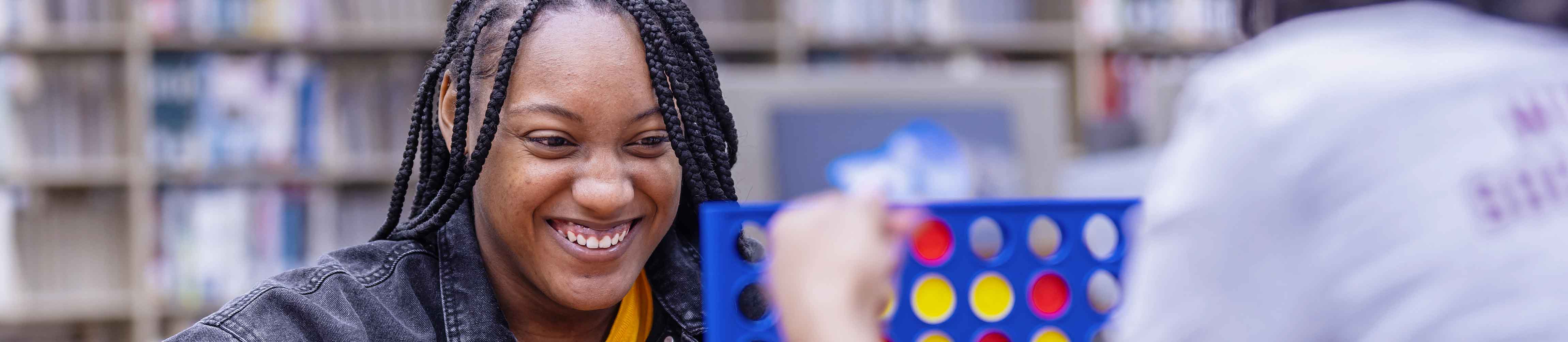 students playing games