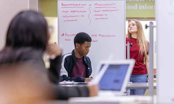 students in a classroom
